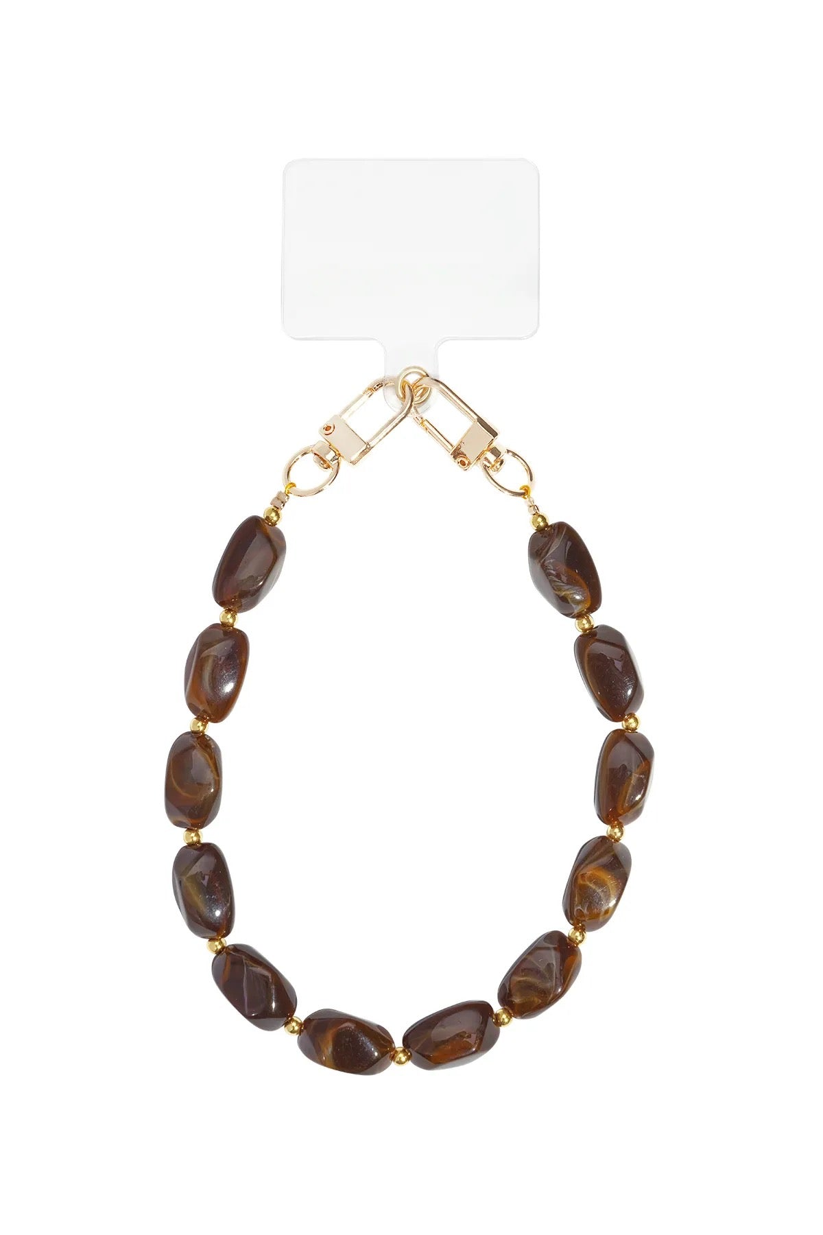 Brown stones phone chain
