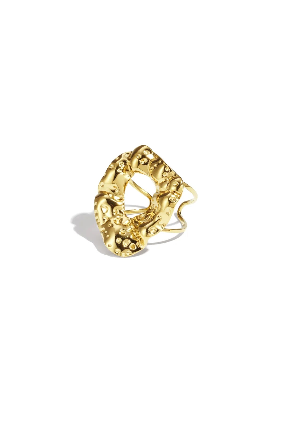 Organic circle ring gold