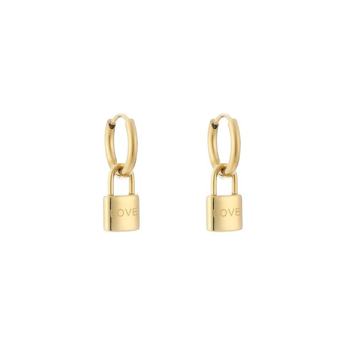 Little lock earring gold