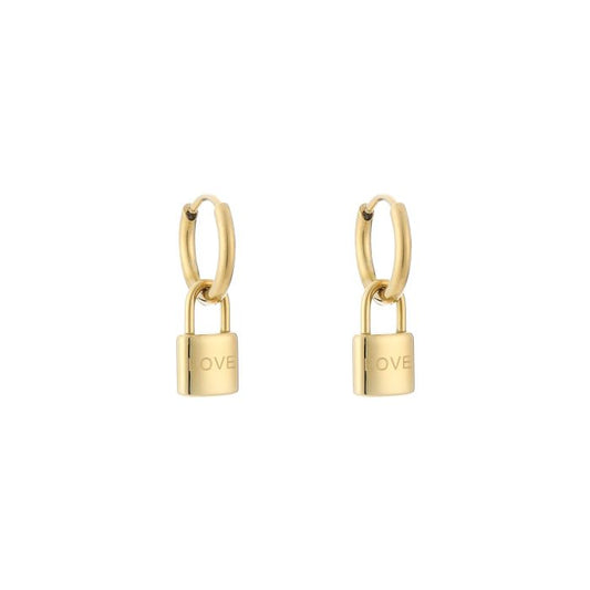 Little lock earring gold
