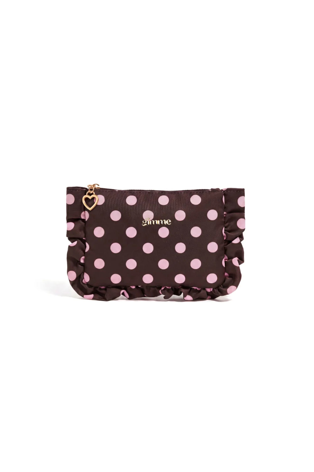 makeup bag polka brown