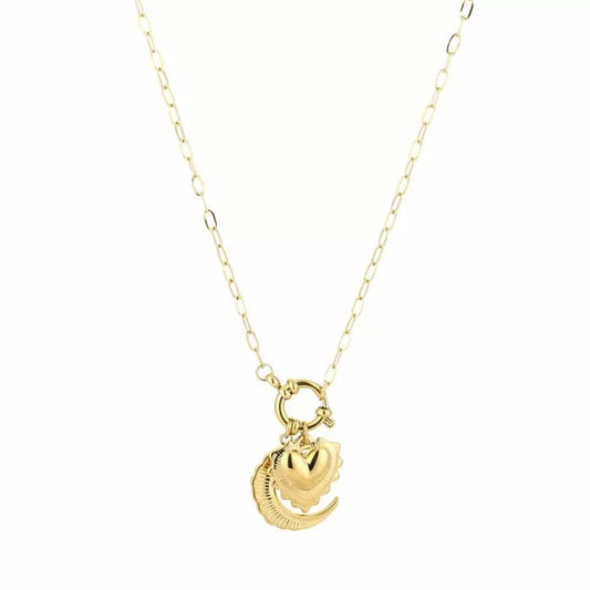Necklace charm shine gold