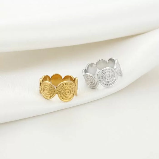 Ring spiral silver