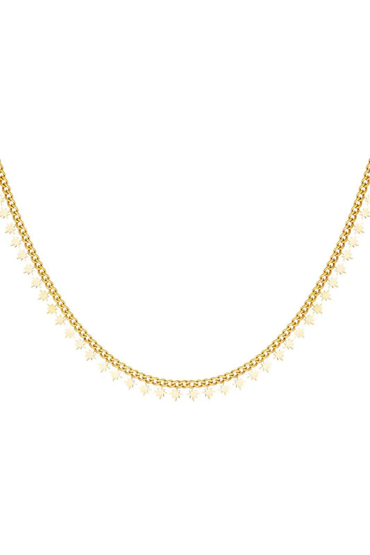 Sparkling stars necklace gold