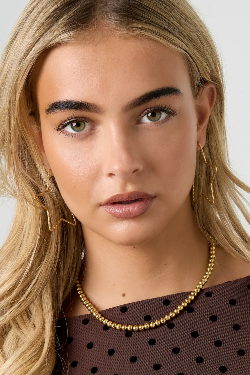 Star hoops big silver.