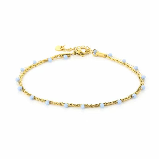 Anklet light blue gold