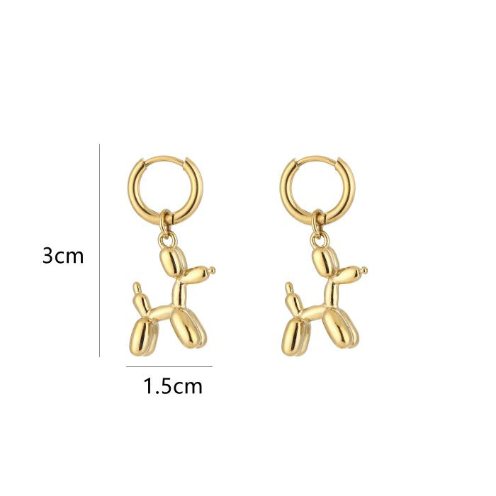 Balloon dog earring