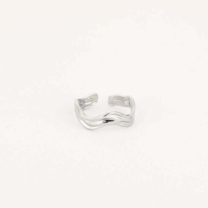 Basic wave ring silver
