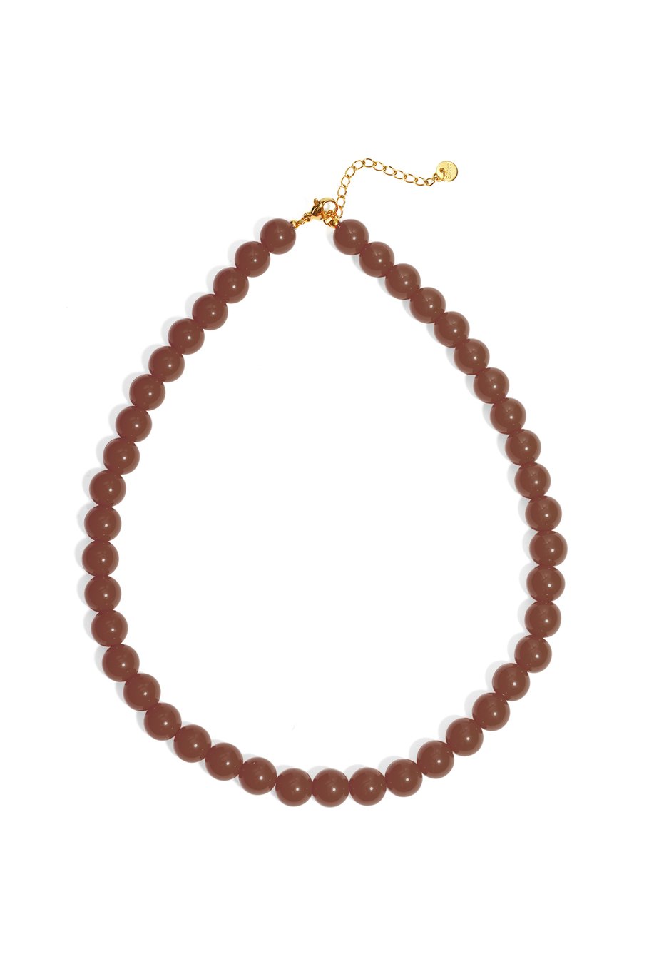 Beaded necklace brown