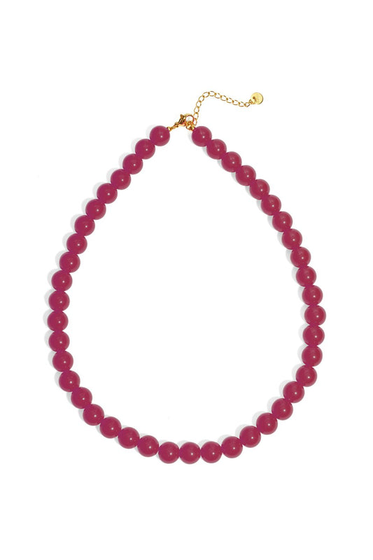 Beaded necklace bordeaux