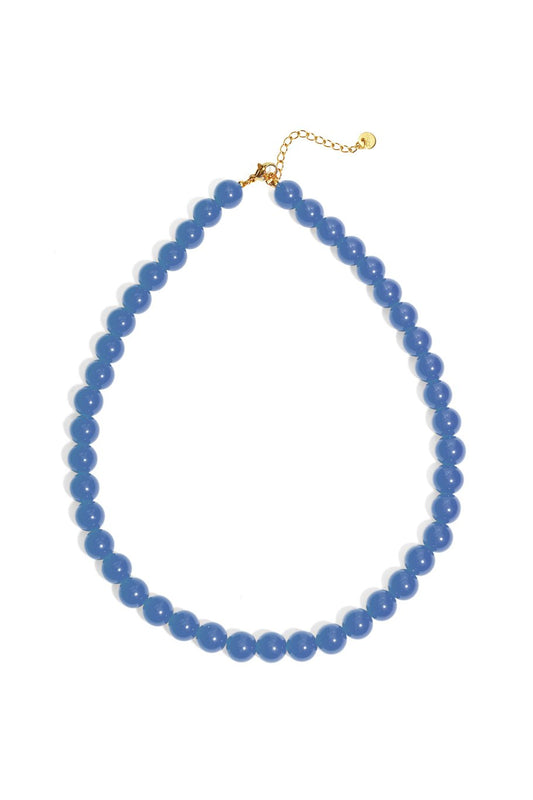 Beaded necklace royal blue