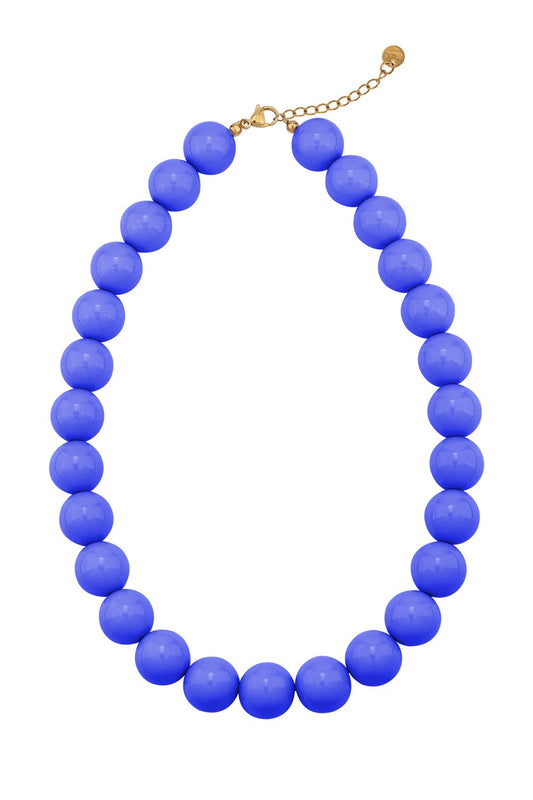 Beads necklace bright blue