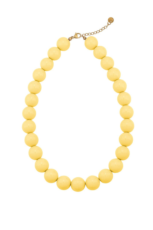 Beads necklace butter yellow
