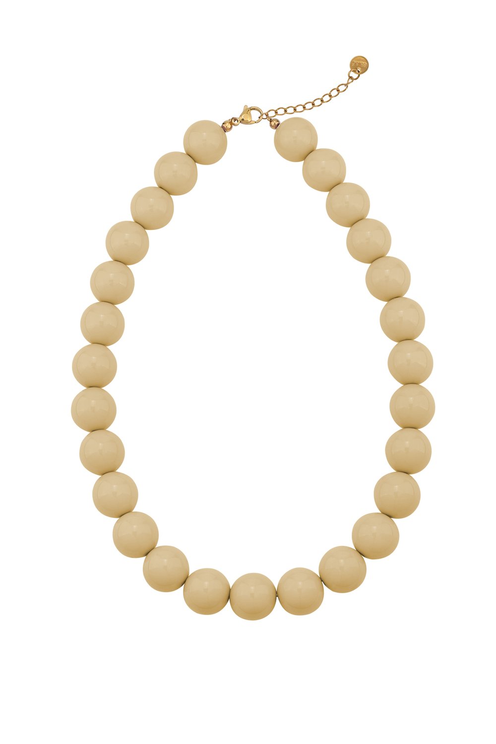 Beads necklace light brown