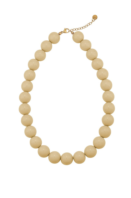 Beads necklace light brown