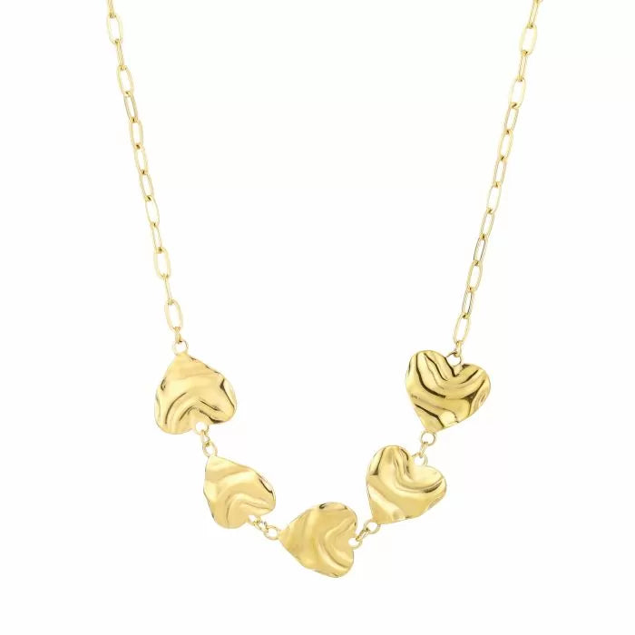 Big hearts necklace gold