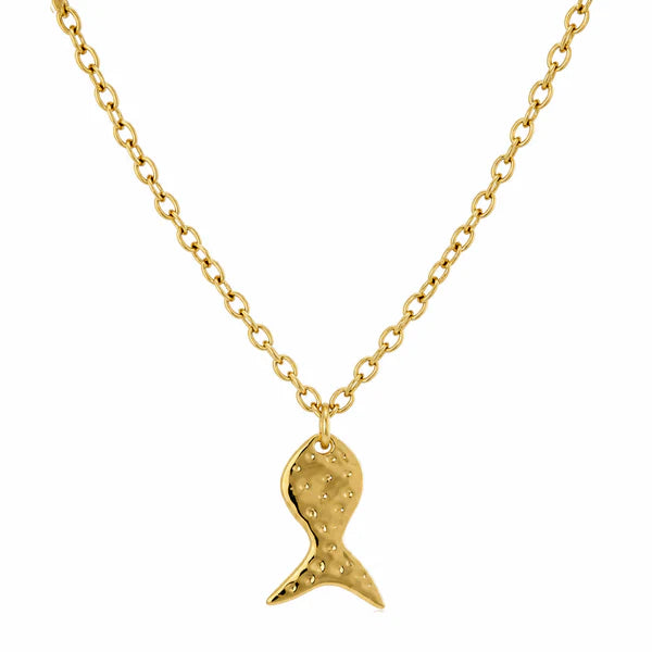 Big fish necklace gold