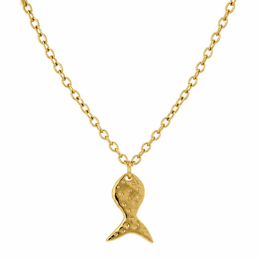Big fish necklace gold