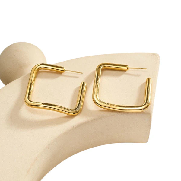 Square hoop gold