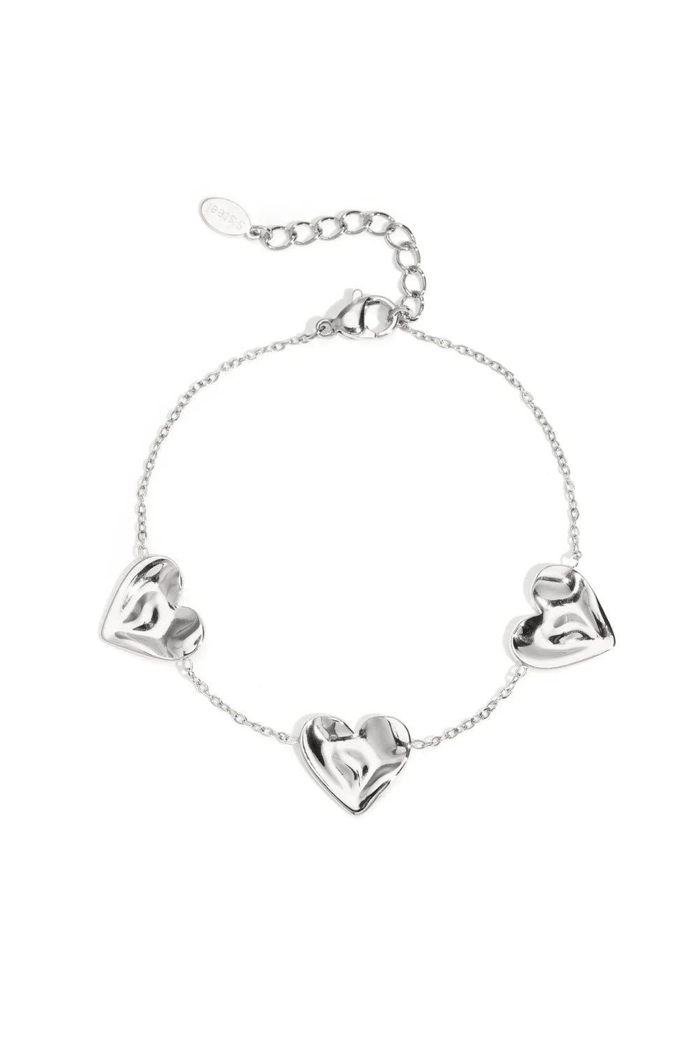 Bracelet casual heart silver