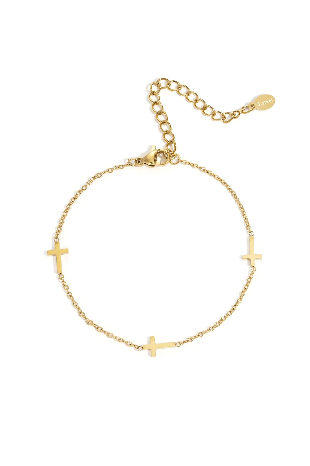 bracelet cross gold