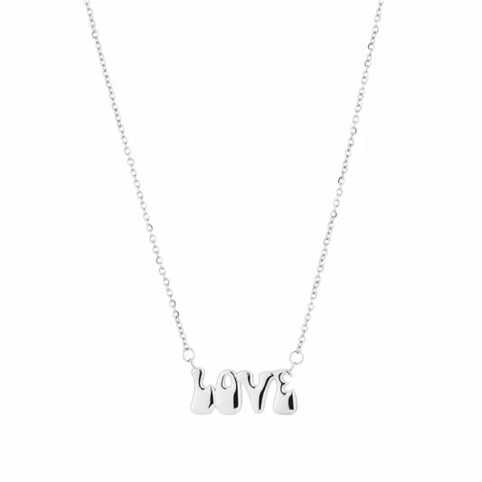Bubble love necklace silver
