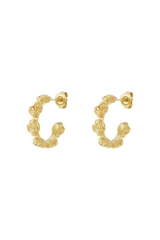 Buy me a flower earing gold