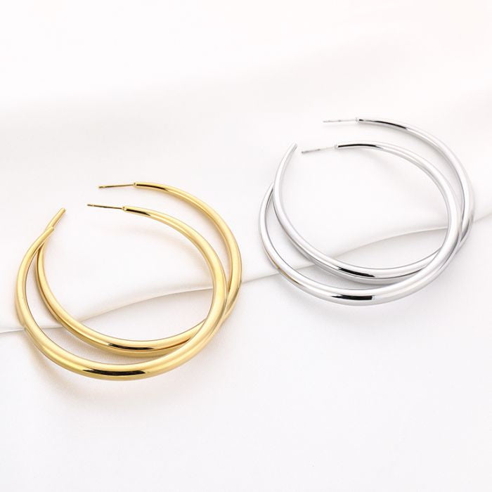 chique hoops silver