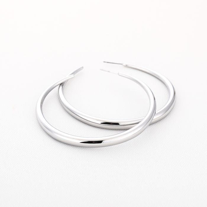 chique hoops silver
