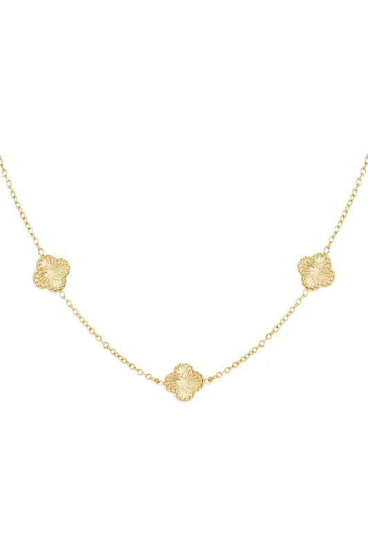 Clover necklace gold