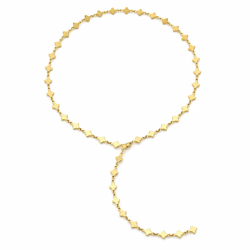 Clovey Y necklace gold