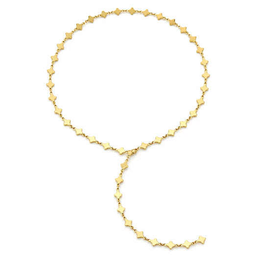 Clovey Y necklace gold