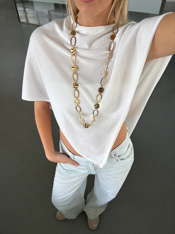 Coin ovale necklace gold