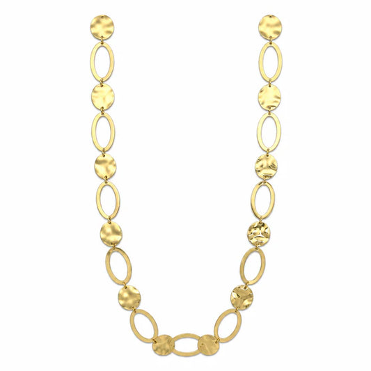 Coin ovale necklace gold