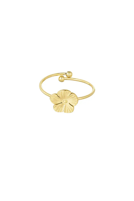 Cute flower ring gold