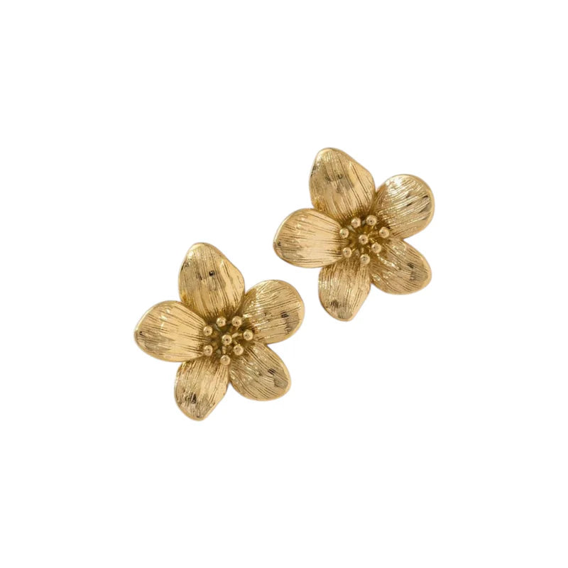Daisy earrings gold