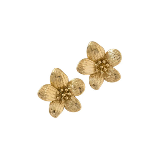 Daisy earrings gold