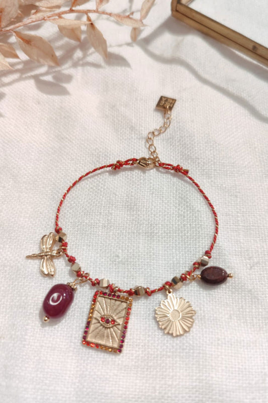 Eye bracelet bordeaux