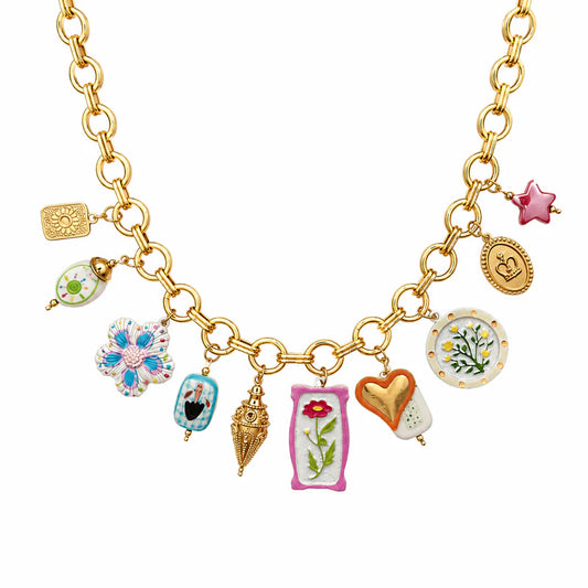 Fleur necklace gold