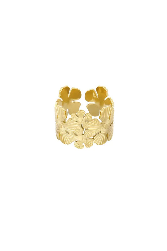 Flower ring gold