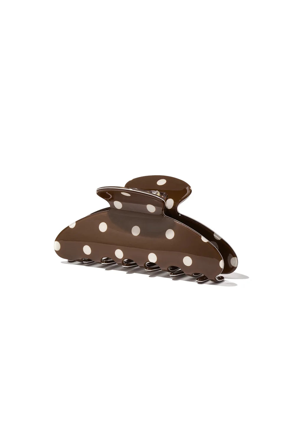 Haarclip big dots brown