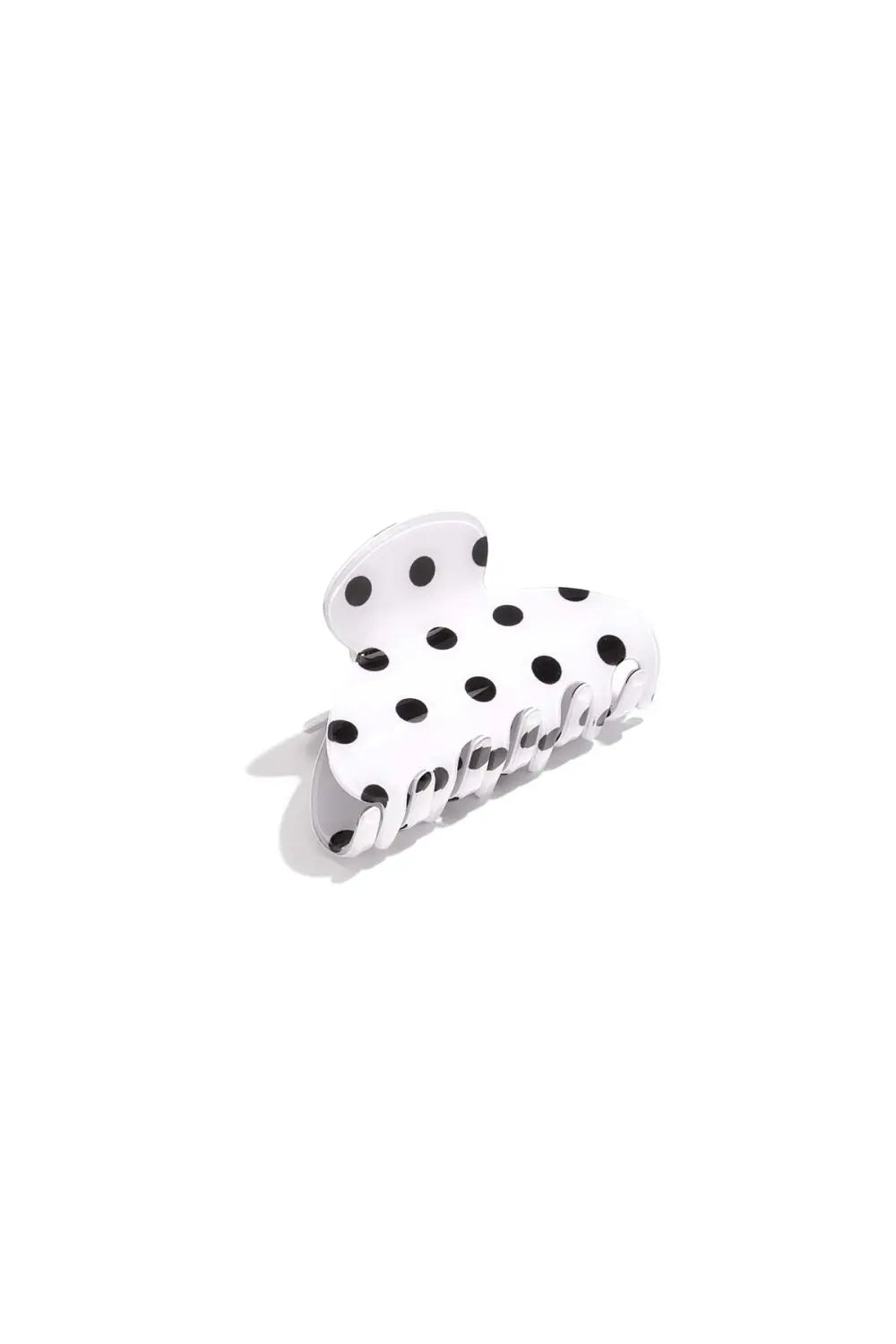 Small haarclip polka dots white