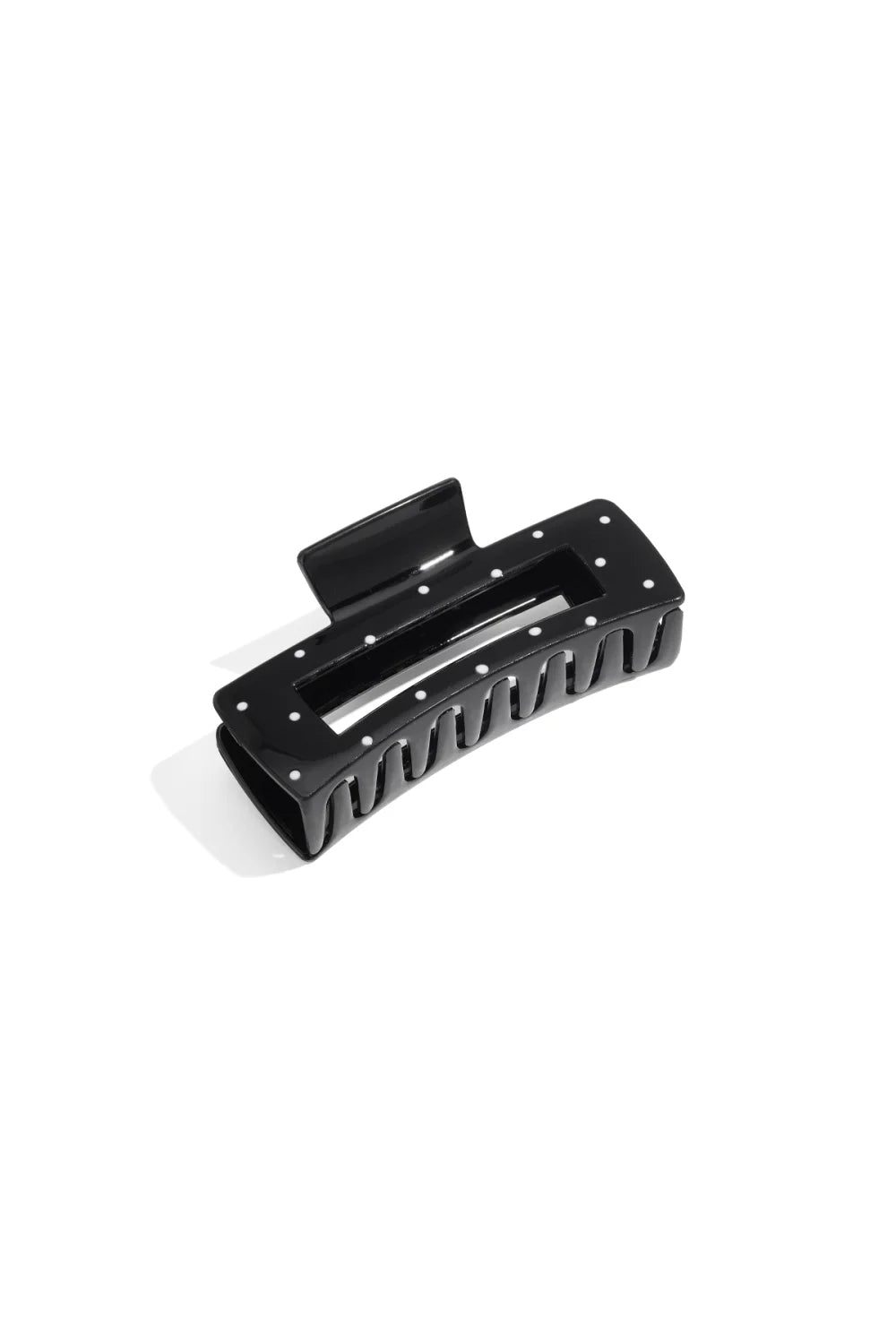 Haarclip smal dots black