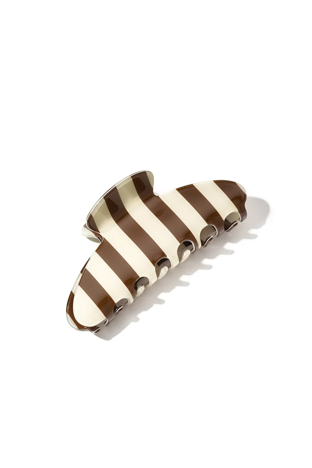 Haarclip stripe brown