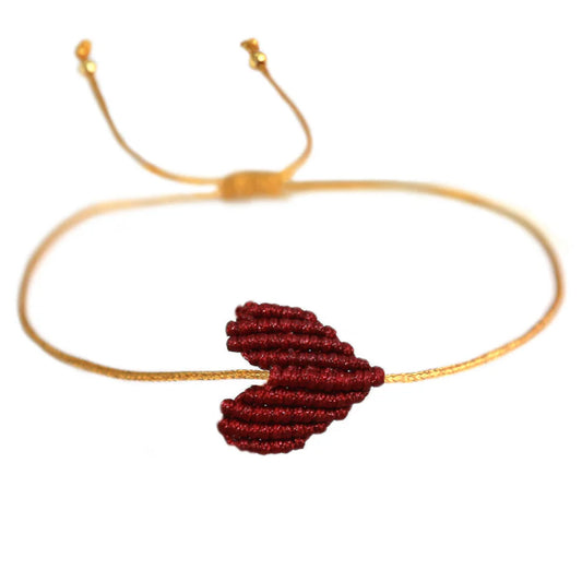 Heart bracelet bordeaux