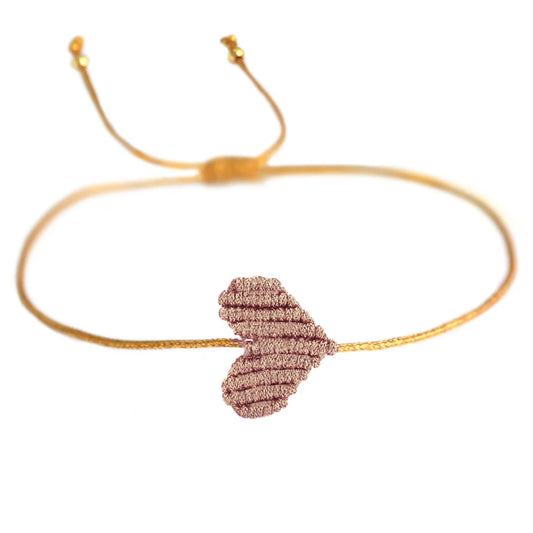 Heart bracelet champagne