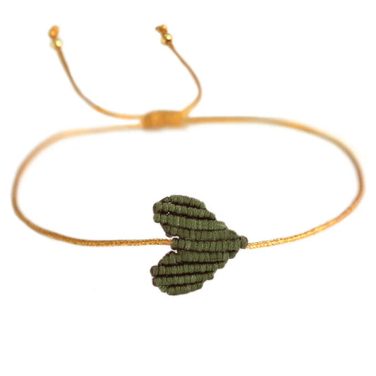 Heart bracelet olive