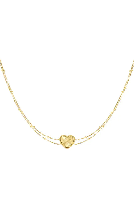 Heart necklace gold