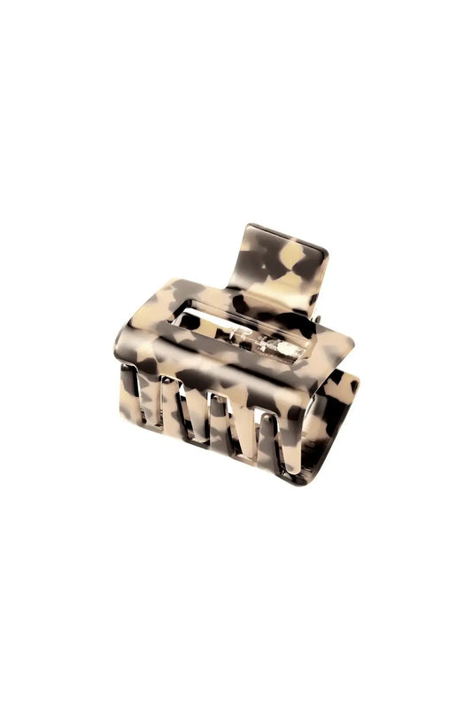 Small haarclip print beige