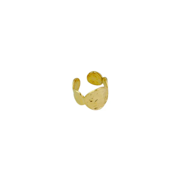 Hammered ring gold